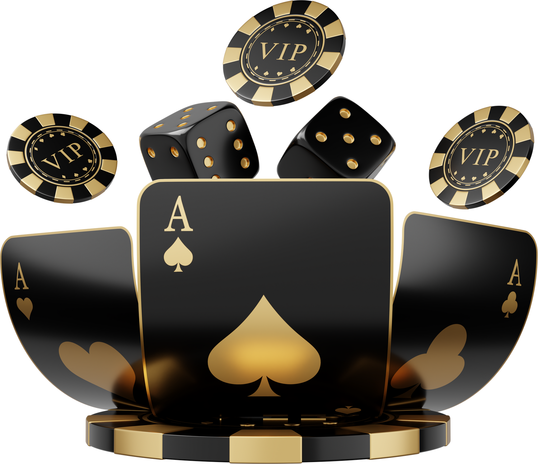 gold black card poker ace chip isolated on white background element. gold black card poker ace chip isolated element. gold black card poker ace isolated chip 3d render illustration element